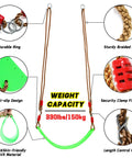 Two Pack Multicolor Rope Swing Set With Red Disc Seats And Platform Swing features sturdy braided rope and EVA seats.