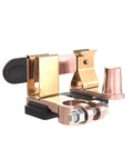 Beefy Top Post Battery Knife Disconnect Switch Isolator For Cars Boats Trucks Marine RVs ATV Camper 12V DC 200 Amp Blade Switch On Off Power Cutoff With Negative Post, brass material, side view.