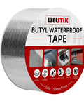 Aluminum Foil Butyl Tape Waterproof Silver Tape For Roof Leak Repair RV Window Glass Silicone EPDM Patching And Pipe Sealing 2 Inch By 33 Feet Heavy Duty All Purpose Repair Tape For Home Roof Gutter Window Sealing And Pipe Patching