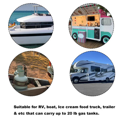 20 Lb RV Propane Tank Mount Holder Bracket Kit For Coleman Fleetwood Pop Up Campers Pair Securely Holds A Propane Tank