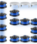 AC14RL3A Replacement Weed Wacker String Kit For Ryobi One Plus Cordless Trimmers 0.065 Inch Line Includes 12 Spools And 3 Caps