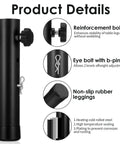 Heavy Duty Adjustable Table Risers Four Pack Foldable Table Leg Extenders detailed view showing steel construction and height adjustment features.