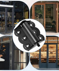 2 Pcs Stainless Steel Self Closing Screen Door Hinges 2.4 X 3 Inch Spring Loaded And Adjustable Tension Hinges for doors