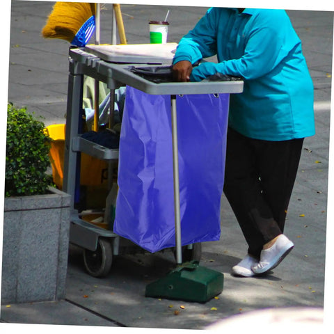 Heavy Duty Janitorial Cart Bag For Cleaning Crew Spacious Canvas Organizer For Housekeeping Gardens And Factories Replacement Bag Built Tough Interior Storage And Reusable Design, purple cart bag