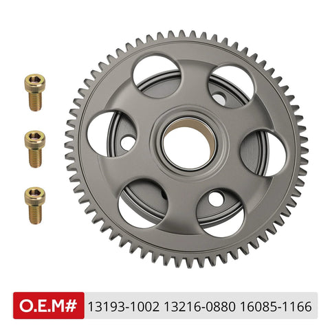 Kawasaki Starter Clutch One Way Bearing Idler Gear Kit For Ninja EX250F EX300 ZX6R ZX600 Showing Gear and Bolts