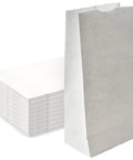 4Lb White Paper Bags Pack Of 150 Count For Lunches Cookies Holidays And Arts And Crafts Eco Friendly White Kraft Bags