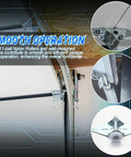 Image of Garage Door Parts Installation Bundle Kit For 16 By 7 Feet Overhead Doors With Brackets Cables Hinges Rollers Screws Bearings
