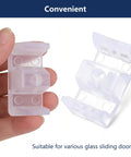 8-pack clear plastic shower door bumpers with screws and adhesive; anti-collision stoppers for framed or sliding glass doors