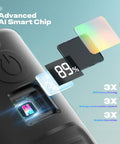 Portable Waist Belt Fan With 4 Speeds And 13000 RPM High Airflow Hands Free Wearable Personal Fan advanced AI smart chip.
