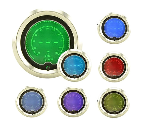 LEVANLIGHT 52mm oil pressure gauge kit with 7-color LED display; includes pressure sensor for car or truck