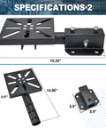 Dimensions of Heavy Duty Steel Vise Mount Featuring A Tough As Nails Design with 7.9 inch square mounting plate