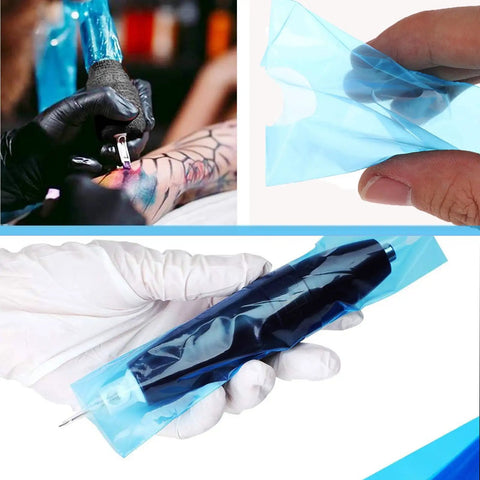 Tattoo Practice Skin Kit With Transfer Paper 66-Piece Set Including Fake Skins, Pen Covers, Grip Tapes, Ink Cups, Gloves