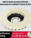 Six Pack Felt Flap Discs For Angle Grinder Four And A Half Inch By Seven Eighths Inch Arbor Premium Wool Buffing Wheel Pad