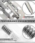 Close-up of Upgraded Soft Close Surface Mount Hinges For Frameless Kitchen Cabinets showcasing steel hinge mechanism and springs.