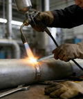 Using low temperature welding rods for easy home repairs and metal restoration, 3.15 x 0.39 x 0.39 inch sticks on a metal pipe