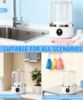 Straight Up Portable Mini Washing Machine For Underwear And Socks Compact Travel Laundry Cleaner in a kitchen setting.