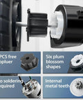 Two Pack High Speed 24V RS555 Motor Gearbox Upgrade Kit For Power Wheels Ride On Toys With 35000 RPM Includes Free Connector Couplers And Tire Adapter For 18V 20V 24V Conversion Beast Mode showing components and installation details.