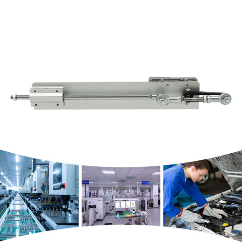 DC 24V Linear Actuator With 1.2 To 5.9 Inch Stroke Telescopic Gear Adjustable Motor Speed Controller in industrial setting.