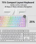 Ultra Durable 8Khz Magnetic Hall Effect Mechanical Gaming Board Featuring Clutch Rapid Trigger Keys And Snappy Seventy Five Percent Layout, compact and colorful design.