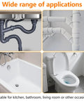 16 Piece Drain Snake Drill Attachment Heavy Duty Drain Auger Cutter Kit shown in various plumbing applications for sinks and toilets.