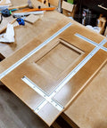 Badass 2 Pack Aluminum T Track 15.75 Inch 3/4 Universal Double Cut Design With Pre Drilled Mounting Holes And Wood Screws For Woodworking Jigs on workbench.