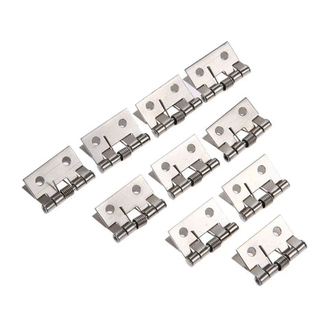 Old School Antique Bronze Decorative Hinges For Wooden Boxes 10 Pieces 26x31mm Spring Loaded Stainless Steel Butt Hinges