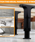 Built Tough As Nails Adjustable Bed Support Legs Six Pack Heavy Duty Telescopic Center Stands under a bed fixing instability.