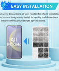 Top Shelf Samsung Galaxy Screw Replacement Kit For Every Smartphone Model Featuring Dead Simple Installation and Solid Fasteners in assorted sizes.