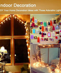 Incandescent Christmas Lights Set, 21.63 Ft Long, 100 Clear Mini Bulbs, Connectable End-To-End, 120V UL Certified in home decor