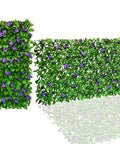 Dope Expandable Faux Ivy Privacy Screen With Artificial Flowers And Greenery, Stretchable Fence Cover for 36x92 inch areas