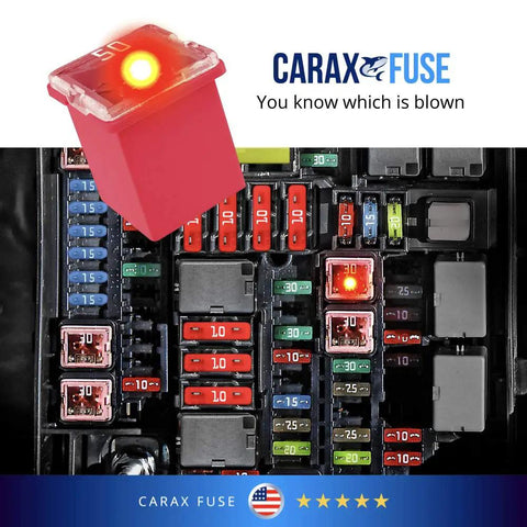 Glow When Blown LED Auto Fuse Kit With Dope Indicator So You Can Spot Blown Fuses Fast Low Profile JCASE FMX 30 Pack Replacement