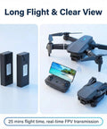 Dual batteries and foldable 1080P HD FPV Mini Drone With Camera for Adults with controller, easy to fly.