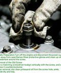 M18x1.5 Double Oversize Magnetic Piggyback Oil Drain Plug Kit With Thread Repair Tool For Sleek Engine Protection And Cool Metal Debris Capture To Keep Your Ride Smooth And Running Tight Without Leaks Or Stress. installed on engine