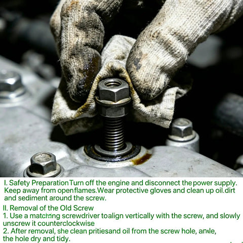 M18x1.5 Double Oversize Magnetic Piggyback Oil Drain Plug Kit With Thread Repair Tool For Sleek Engine Protection And Cool Metal Debris Capture To Keep Your Ride Smooth And Running Tight Without Leaks Or Stress. installed on engine