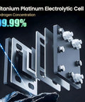 Titanium platinum electrolytic cell showing hydrogen concentration for Hydrogen Inhalation Machine for Home Use H2 Generator.