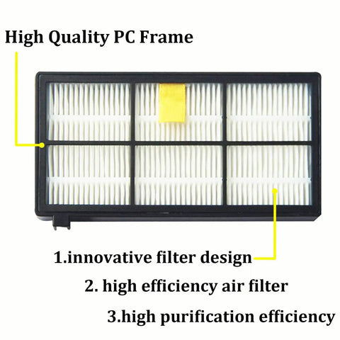 Replacement Cleaning Kit For Roomba 800 And 900 Series Vacuum Cleaners with high-efficiency air filter in PC frame