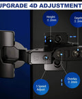 Soft Close Cabinet Hinges 2 Pack For Frameless Inset Cabinets With 110 Degree Opening No Slam 4D Adjustment Quiet Close Self Closing Speed Control Ideal Kitchen Cabinet Door And Drawer Upgrade ATYLYF, showing hinge with adjustable settings