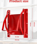 9X9 Heavy Duty Sliding Grain Gate Built Tough For Barns And Ibc Totes showing dimensions of 9.1x10.8 inches, red steel construction.
