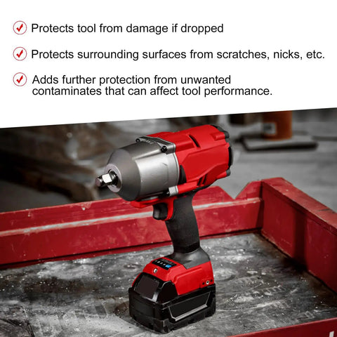 Heavy Duty 18V Torque Tool Boot For Milwaukee 2864-20 Impact Wrench Black Protective Case Guard Against Scratches And Drop Damage 49-16-2864