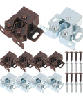 Durable Dual Roller Cabinet Door Ball Catch Latch for Closet and Wardrobe Doors with screws, space-saving iron hardware
