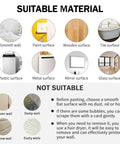 Infographic on surfaces suitable and not suitable for 64 Piece Dinosaur Footprint Floor Decals Peel And Stick Dinosaurs Wall Tracks Stickers