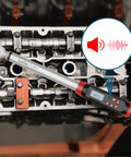 Pro Grade Half Inch Digital Torque Wrench with Angle and Preset Memory in use on car engine