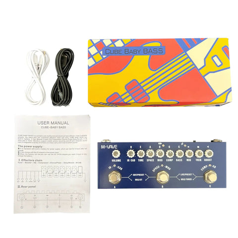 Portable Multi Effects Bass Pedal With IR Loading And 8 Amp Models For Electric Guitar Includes Delay Reverb Chorus Phaser