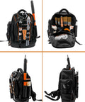 Painter Backpack Heavy Duty Multi Function Tool Backpack For DIY Pros And Weekend Warriors with tools visible in compartments.