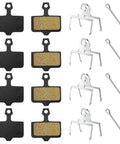 Four Set Universal Disc Brake Pads For MTB And Road Bikes Semi Metallic Low Noise Pads For E Bikes And Everyday Rides