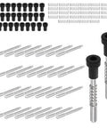30 Piece Window Screen Clips For Home Repair, 5/32 Inch Aluminum Retainer Latches With Plunger Pins Caps And Springs in kit.