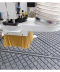 Heavy Duty CNC Spindle Dust Cover Vacuum Boot For 9Kw Automatic Tool Changer showing nylon bristles and ABS housing for dust containment.