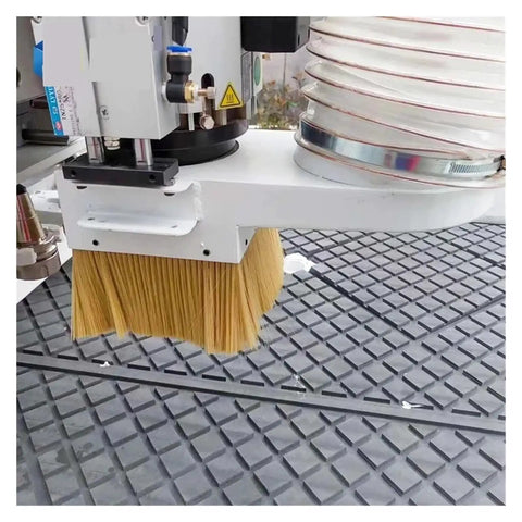 Heavy Duty CNC Spindle Dust Cover Vacuum Boot For 9Kw Automatic Tool Changer showing nylon bristles and ABS housing for dust containment.