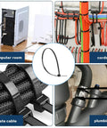 600 Piece Industrial Grade Zip Ties Set Assorted Sizes UL94V2 Certified UV Resistant for computer cables and plumbing