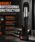 Powerful 18V Electric Pipe Crimping Tool With Hydraulic Press Kit features a non-slip grip and high carbon steel components.